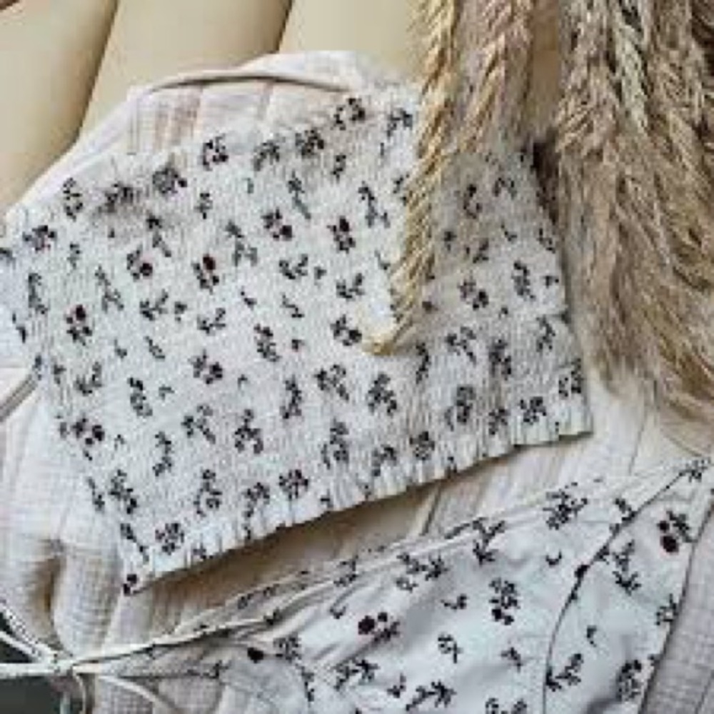 Garage Ruched Floral Tube Top
